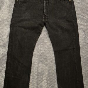 Men's Levi's 501 Original Fit Black Button Fly Jeans W44 L32